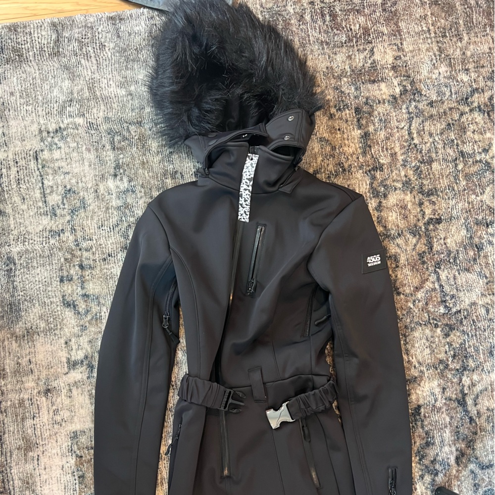 Black ski suit size 2